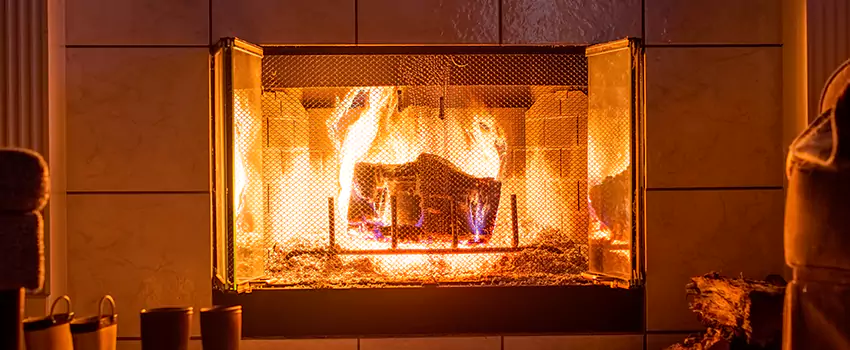 Mendota Hearth Landscape Fireplace Installation in Hazel Park, Michigan
