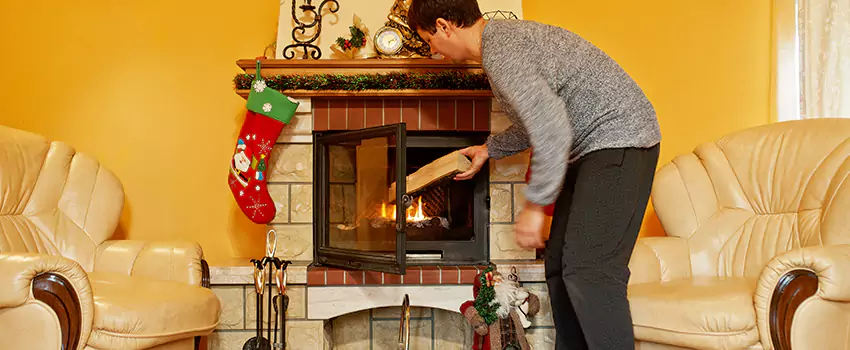 Rusted Metal Fireplace Restoration in Hazel Park, Michigan
